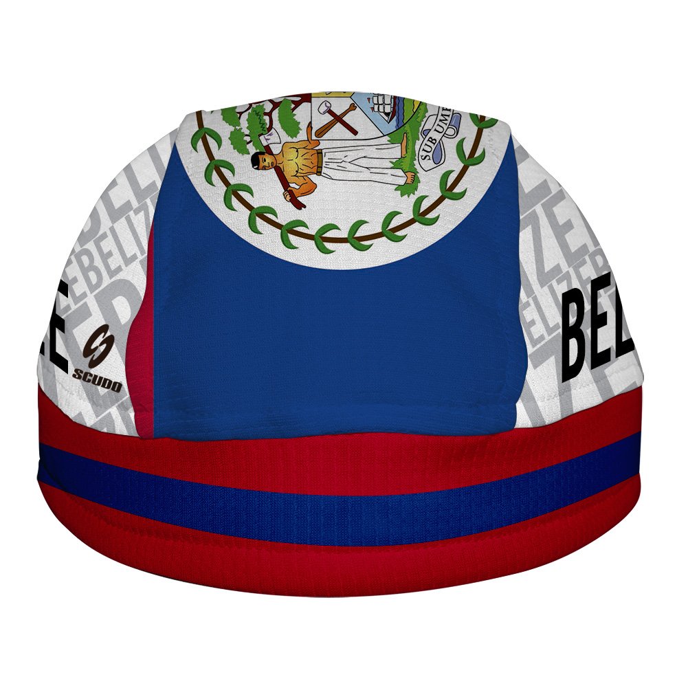 Belize Flag ScudPro Skullcap White