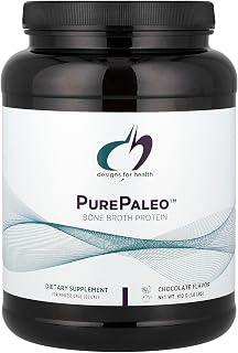 Designs for Health Bone Broth Protein Powder – 21g Grass-Fed, Collagen-Rich Beef Protein Isolate - Chocolate, Paleo, Non-GMO, Dairy-Free (30 Servings / 810g)