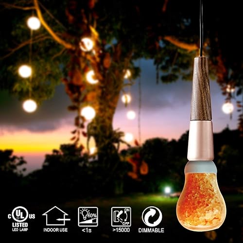 Miniatura 9 de WBM Care Smart - Bombilla LED E26 de 7 vatios bombilla de sal del Himalaya de 30000 horas de vida útil paquete de bombillas LED regulables color