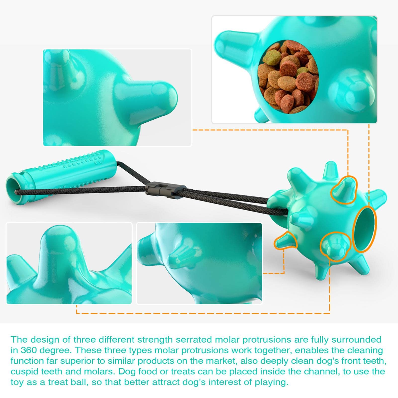 4Pcs Cane Morso Giocattolo Multi-Funzionale Combinazione Animale Domestico Masticare Giocattoli per Cani Pull Pallina Cucciolo per Denti Cleaner Giocattolo di Allenamento