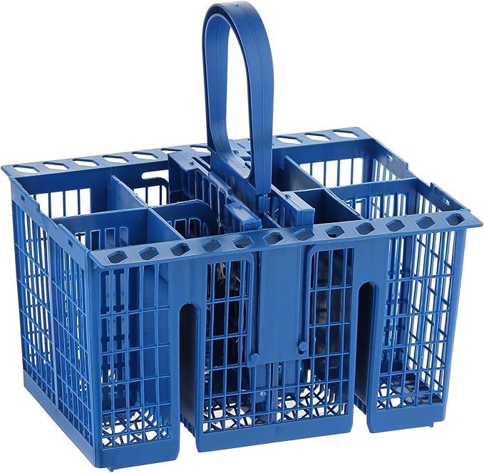 MasterPart Premium Quality 8 Compartment Blue Cutlery Basket For