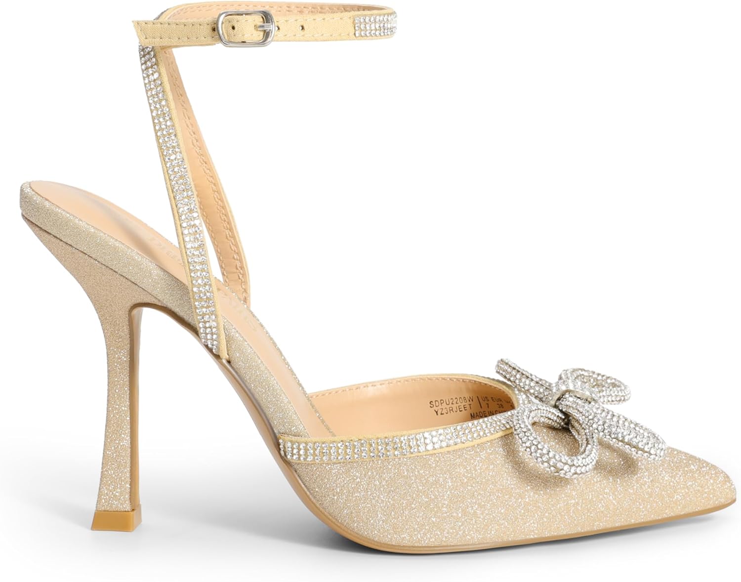 DREAM PAIRS Women's High Heels Destiny Closed Toe Strappy Heels Sexy Rhinestone Ankle Strap Pumps Wedding Bridal Party Dress Shoes Destiny - Image 4