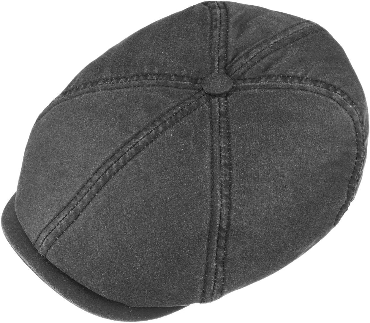 Stetson Brooklin Old Cotton Flat Cap Driver Cap Pre-Distressed Look UV Protection 40 Cotton Peaked Cap Men Spring Summer