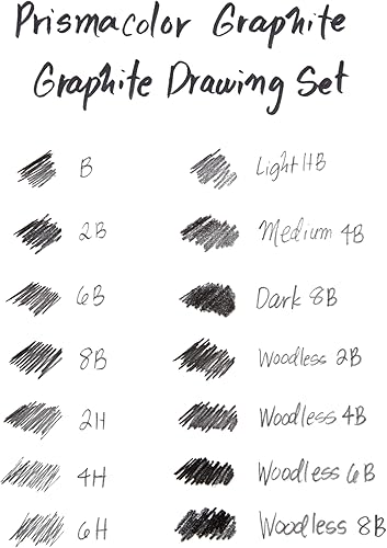 Miniatura 9 de Prismacolor Lápices de grafito de ébano juego de lápices de dibujo negro  12 lápices de bocetos