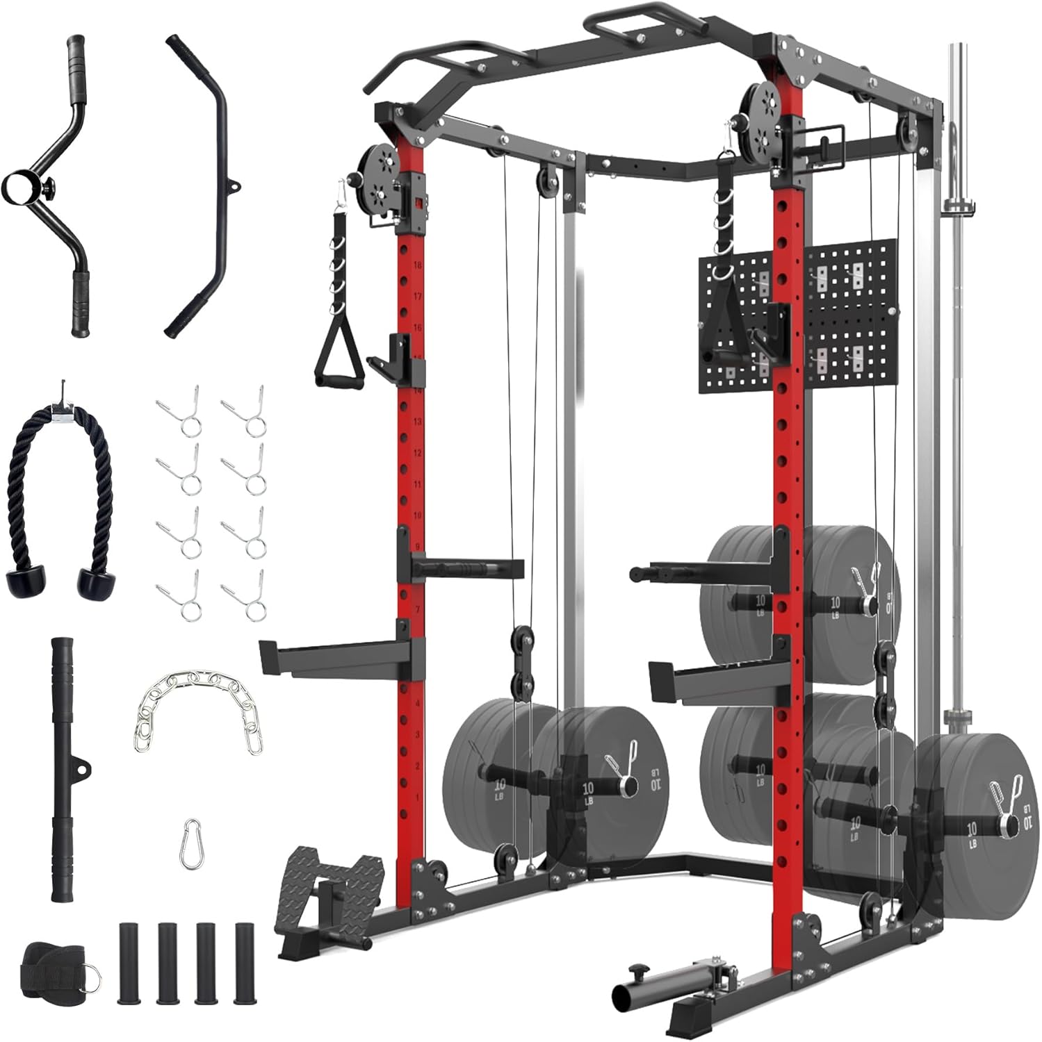 GAOMON GAOMON Power Cage – Multi-Function Squat Rack with 2000LB Capacity & Cable Crossover