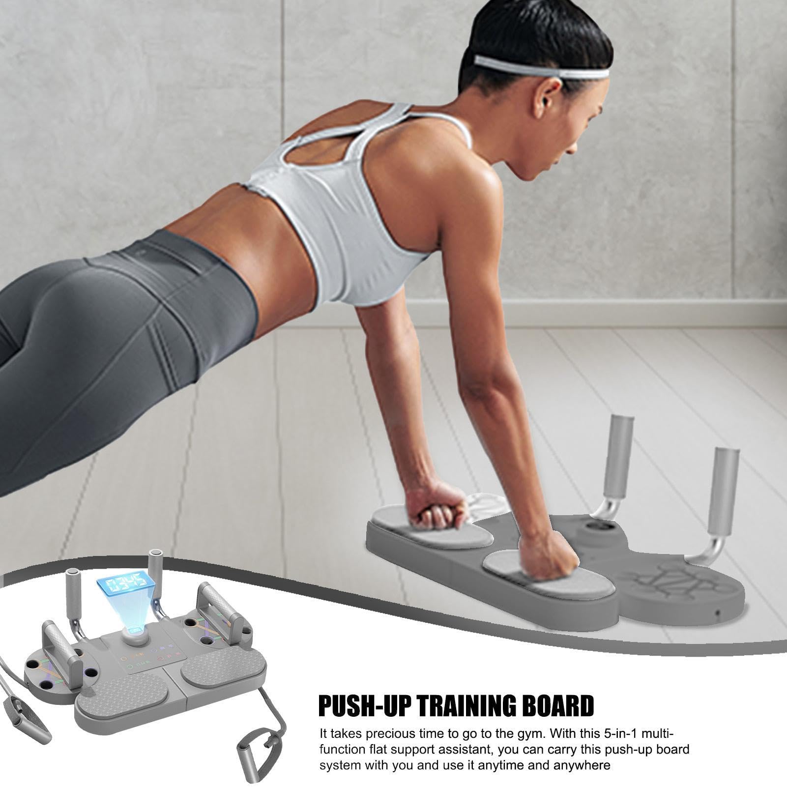 Multifunktionales Liegestützbrett – Krafttrainingsgerät, Fitness-Boden-Brust-Trainingssystem, modernes Design, stilvolles Heimtrainingsgerät für Muskelaufbau und Krafttraining