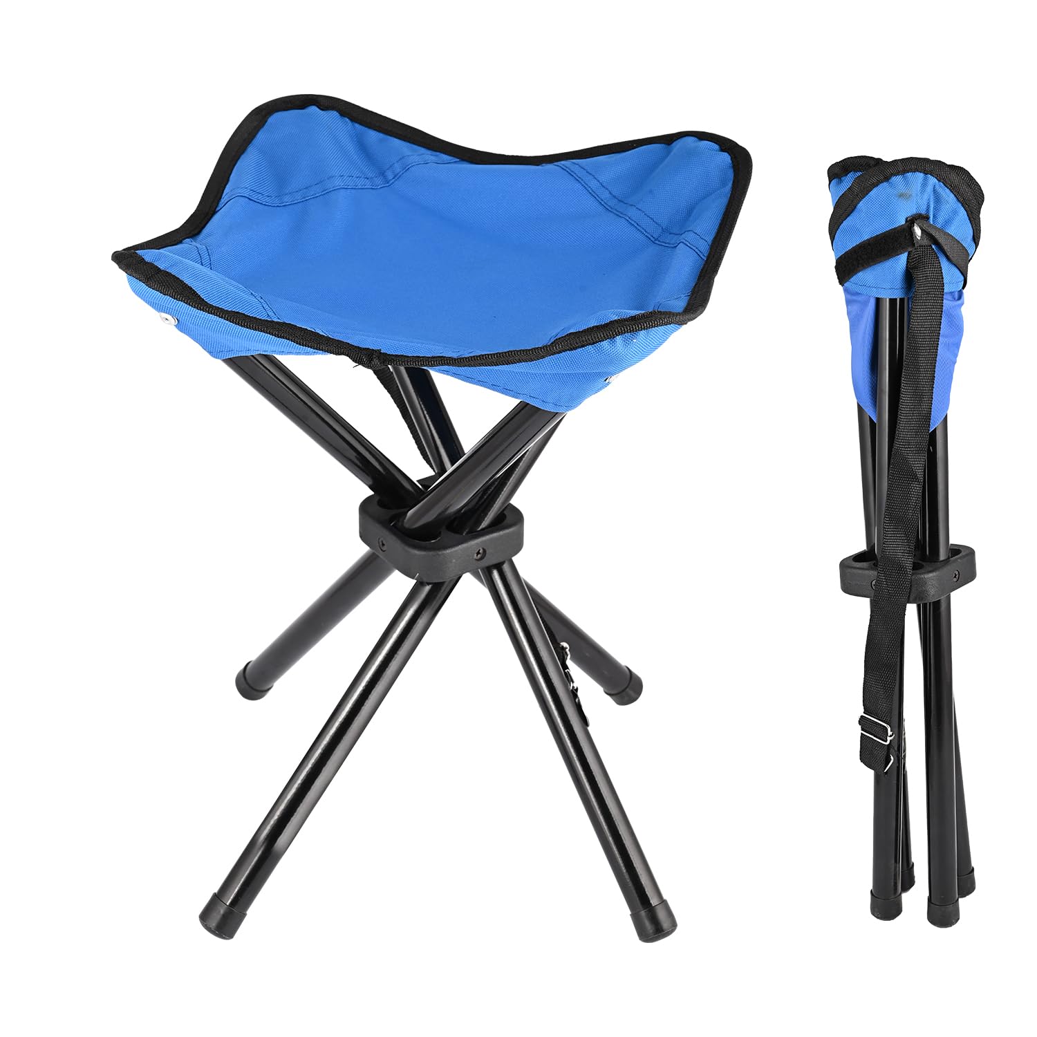 HACER Camping Folding Stool - Portable 4 Legs Chair Tripod Seat for Outdoor Hiking Fishing Picnic Travel Beach Garden Lawn with Strap Oxford Cloth (B0CKZGS4HX) Amazon Price History, Amazon Price Tracker