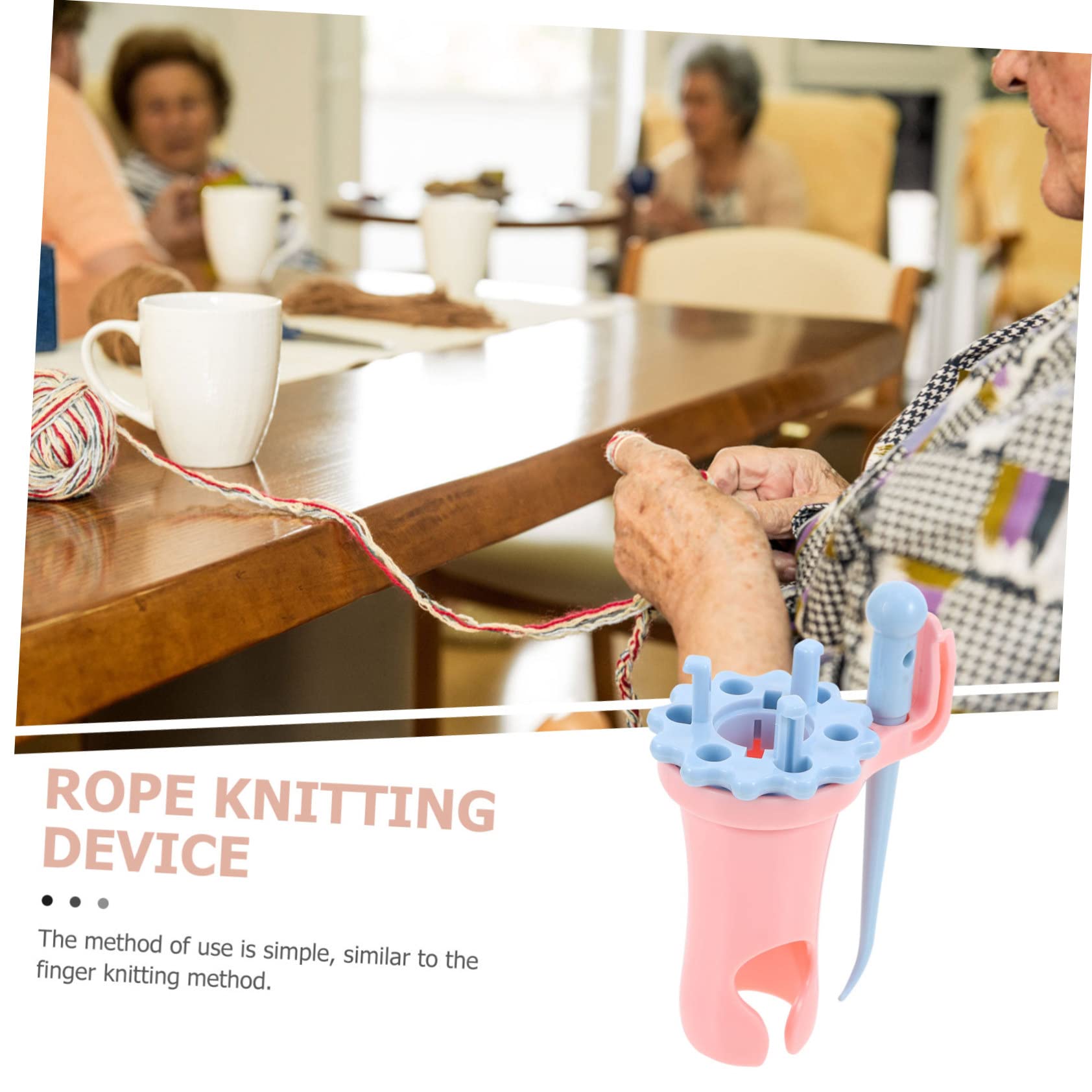 ARTIBETTER 2 Sets Plastic Knitting Device Creative Weaving Tool for Knitted Crafts Coasters Hair Ropes