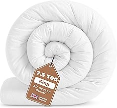 King Duvet 7.5 Tog | Suitable for All Year Round Duvets | Made in UK Quilt | Anti-Allergy, Breathable & Hollowfibre Filling Duvets (King, 230x220cm)