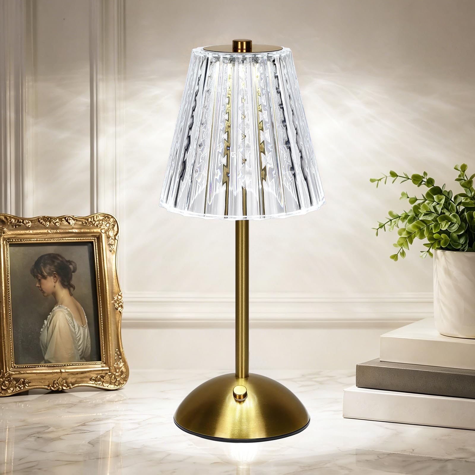 BomKra Rechargeable Table Lamp 3 Colors Battery Lamp Touch Lamps Bedside Lamp LED Cordless Desk Lamp Battery Operated Bedside Reading Light for Bedroom Living Room Bar Restaurant