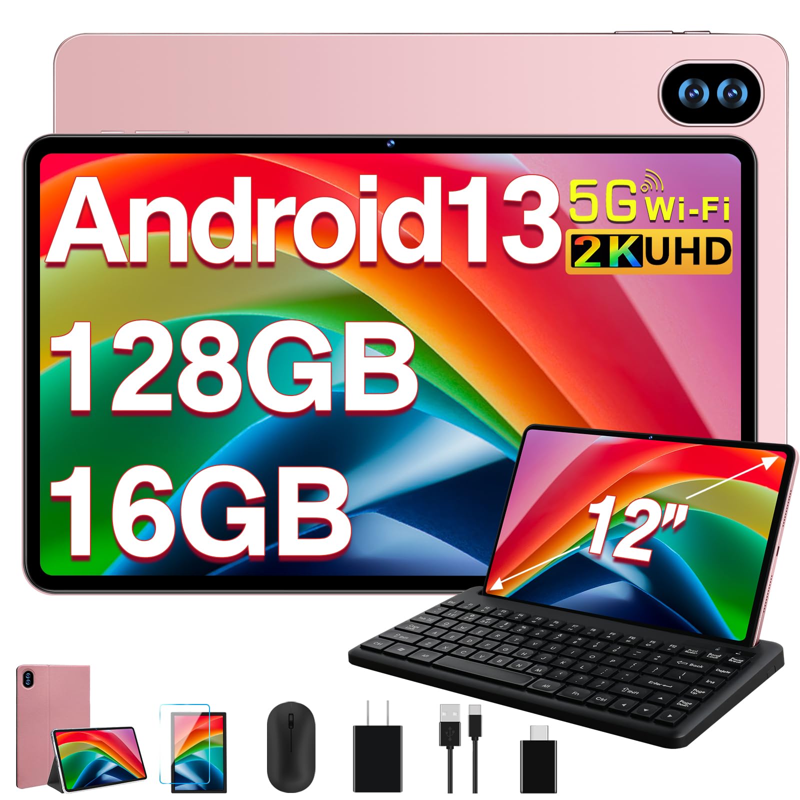Amazon.com : MEBERRY Tablet 12 Inch Android 13 Tablet 2K 