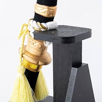 弓太刀飾り 二段飾り:大  弓藤巻・ケヤキ塗り：黒太刀 弓太刀飾り 二段飾り:大 弓藤巻・ケヤキ塗り：黒太刀 弓太刀飾り 飛鳥