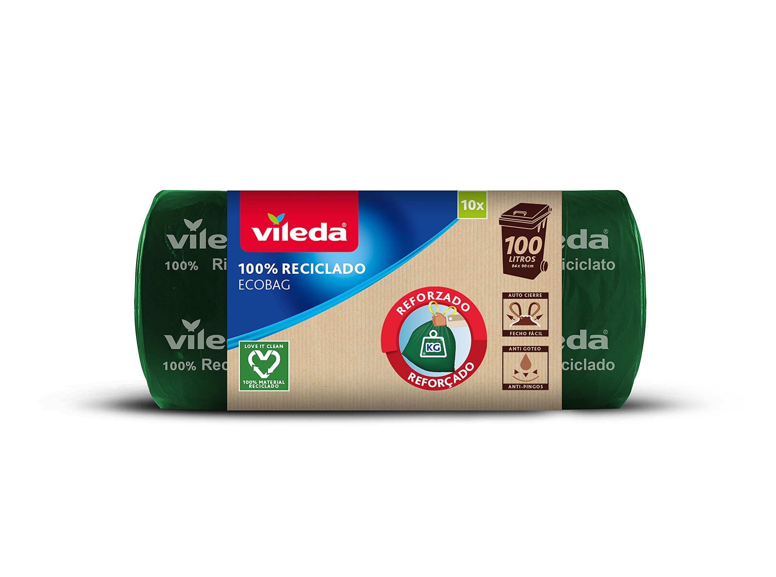 Sacchi Per Immondizia Vileda Eco+ 100L - 100% Riciclati E Rinforzati - Foto 6