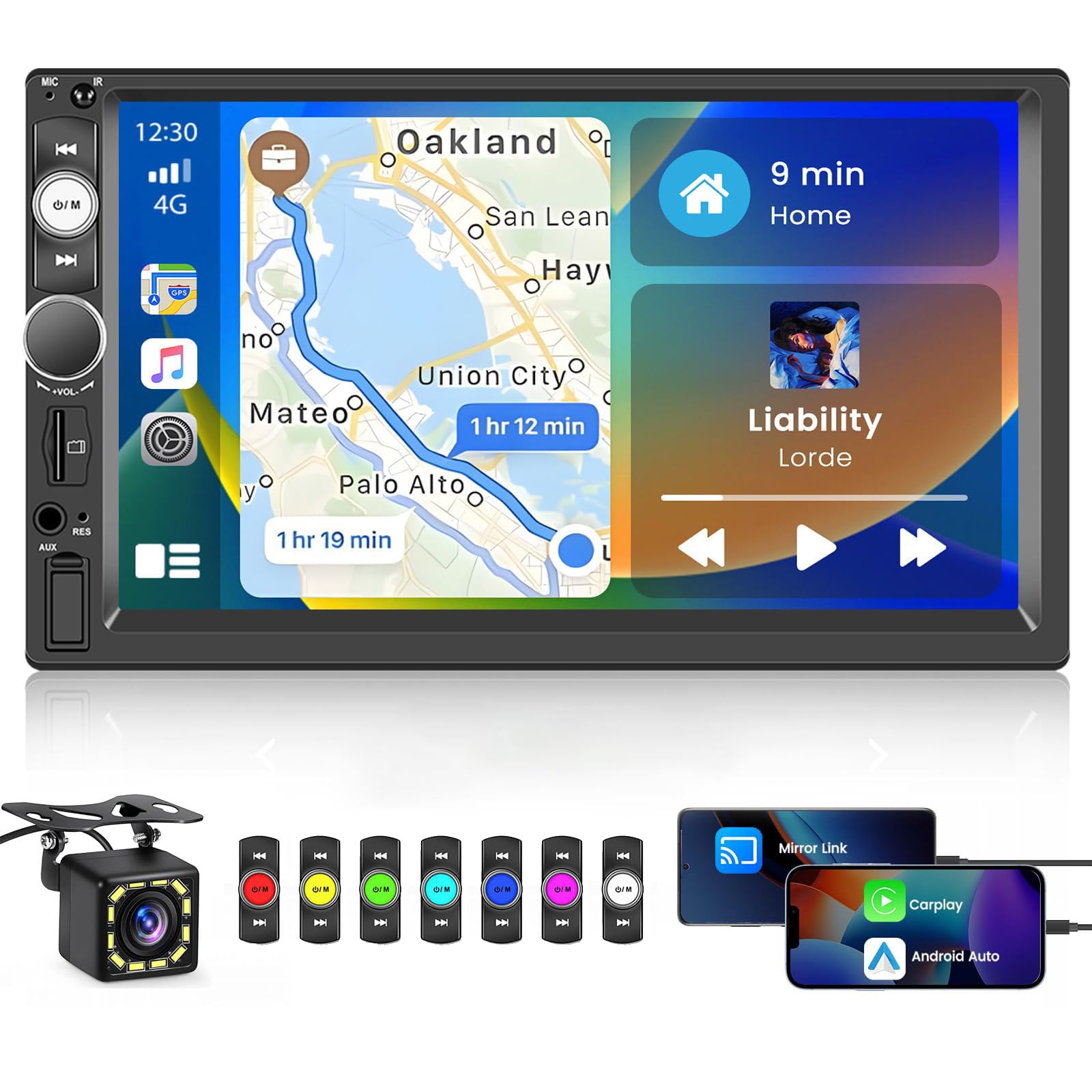 Inefala Car Radio Bluetooth 2 Din with Carplay Wireless