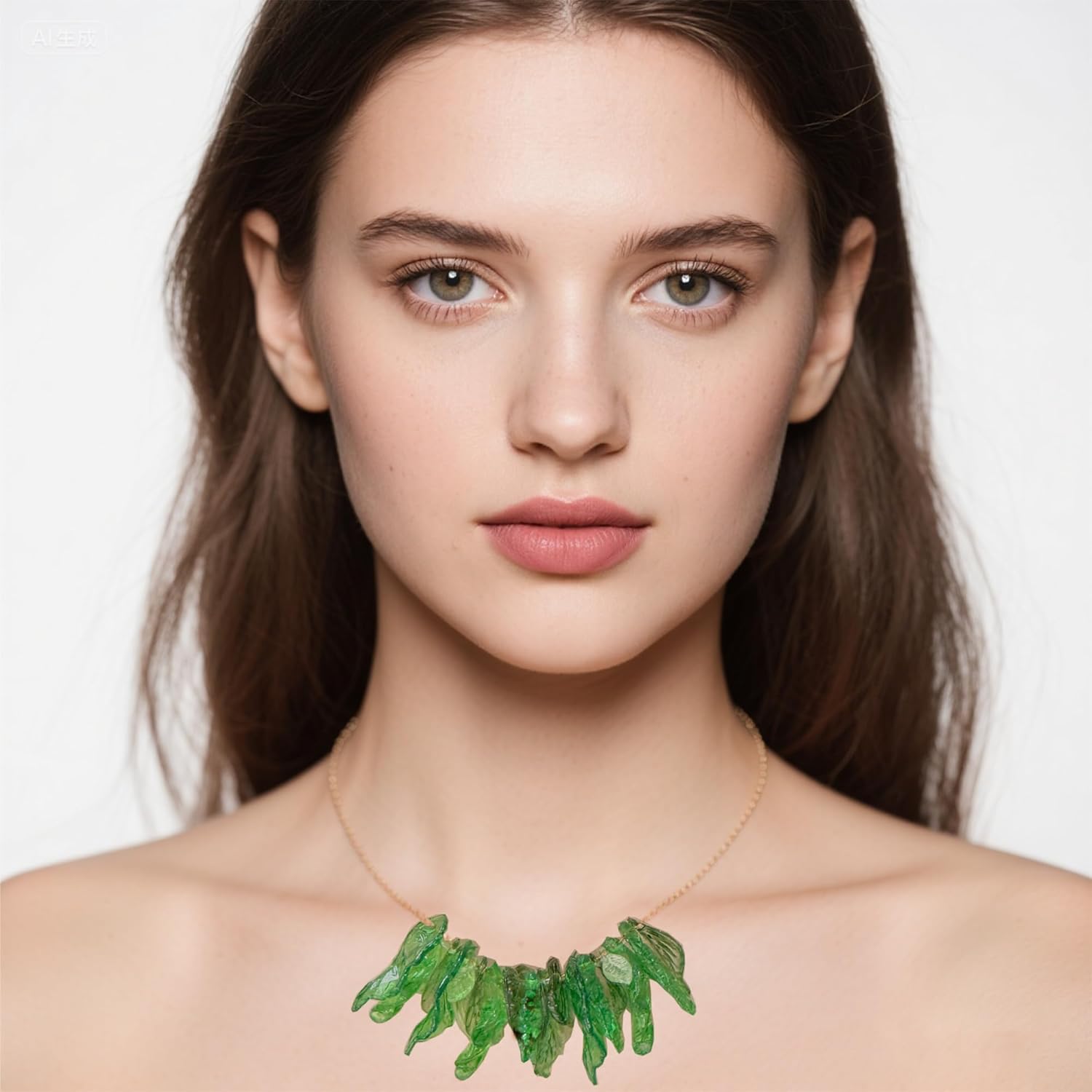 260PCS Green Leaf Beads for Jewelry Making - Acrylic Plant Charms DIY Crafts, Earring Necklace Bracelet Kit for Women - Image 8