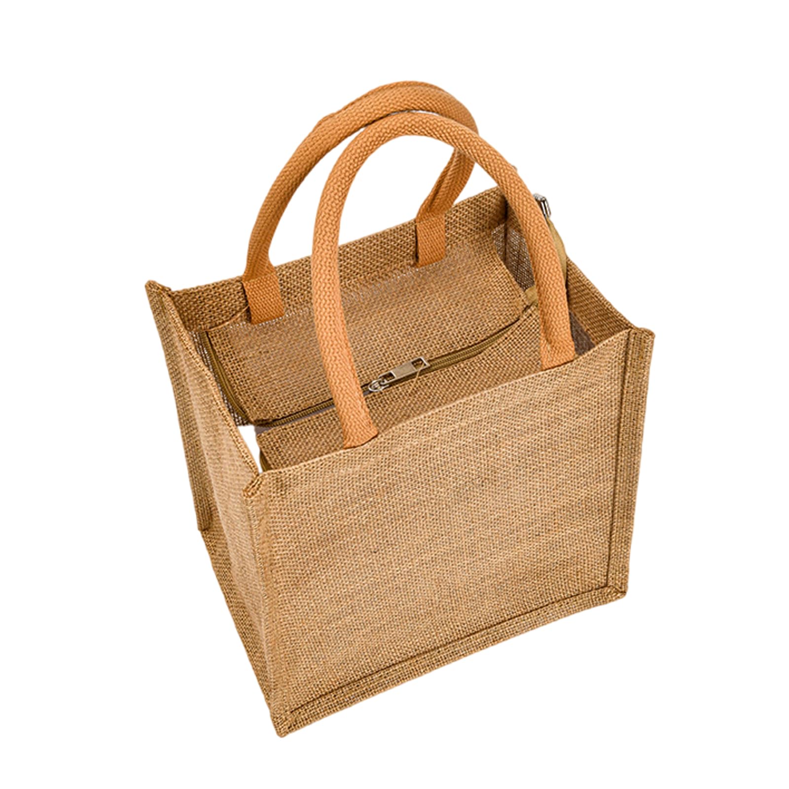 Enigmaire Hessian Shopping Bags,Personalised Beach Bag,Strong Jute Shopping Bag,Reusable And Stylish Jute Shopping Tote,Burlap Grocery Bag Shopping,With Zip,Waterproof,For Lunch,Shopping,Beach
