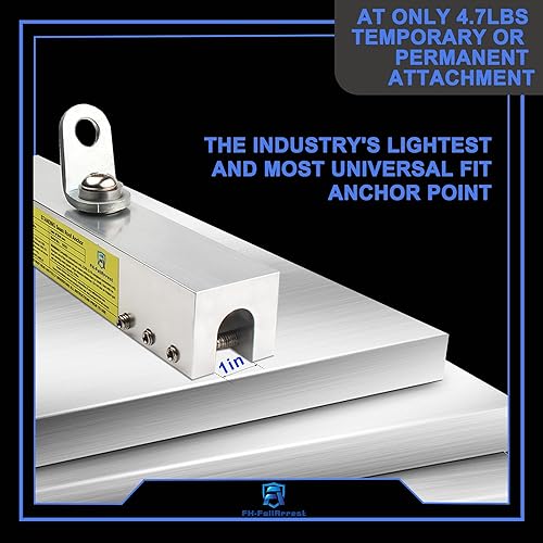 Miniatura 5 de FHFallArrest Abrazadera de anclaje de techo con costura de pie con punto giratorio de 360  Kit de seguridad de arnés de techo de detención de caídas