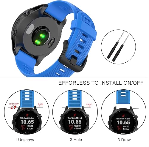 Miniatura 5 de ISABAKE Correa para Garmin Forerunner 935/Forerunner 945/955/965/Forerunner 745, compatible con Fenix 5/Fenix 5plus/ Fenix 6/Fenix 6 Pro/Approach