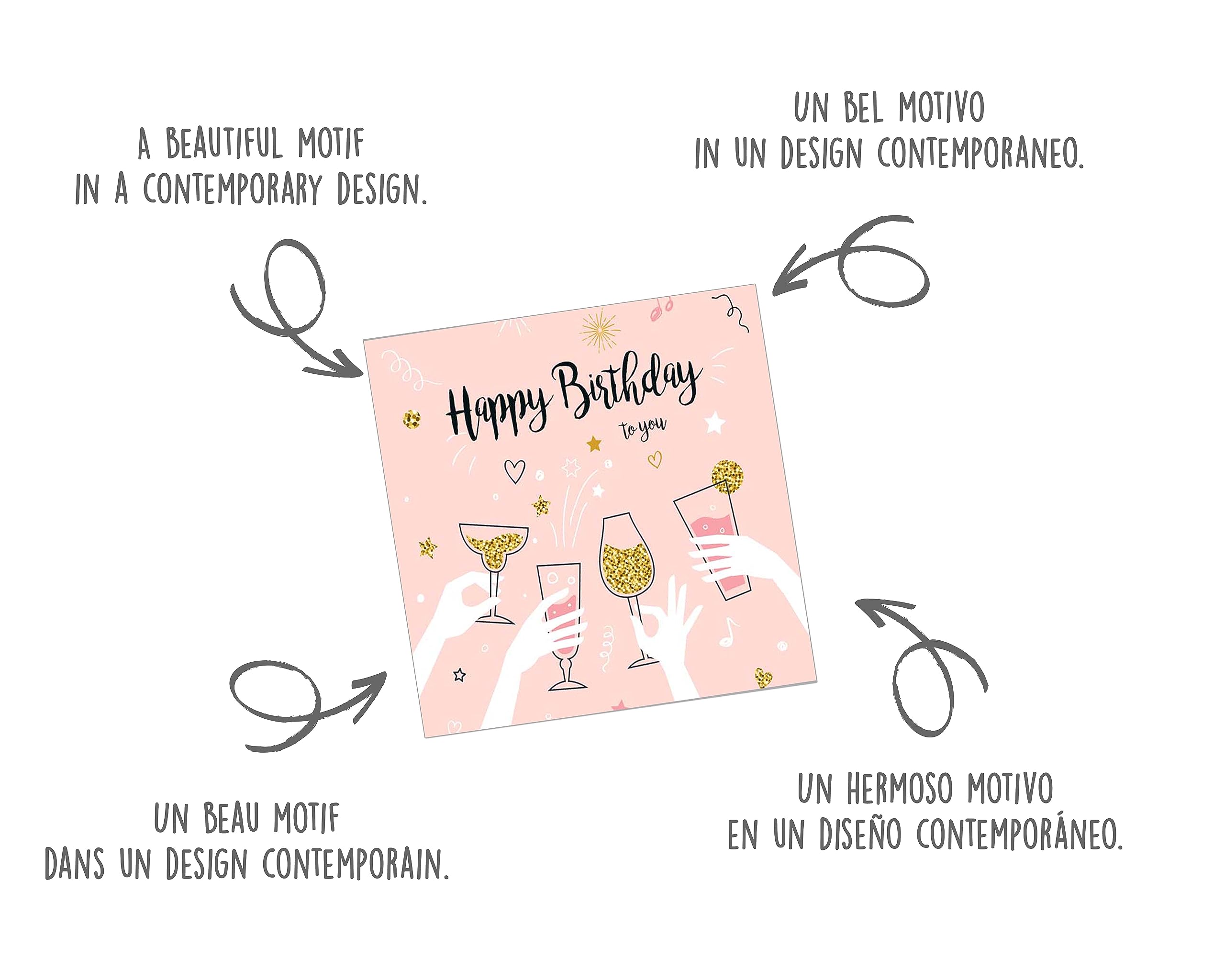 Edition Seidel Biglietto di auguri di compleanno con busta. Biglietto di auguri Billet fantastic Happy Birthday Humor divertente adolescente ragazzo razzo astronauta blu (G3495 SW023