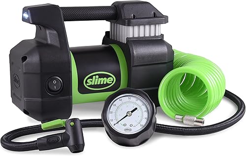 Miniatura 8 de Slime 40063 Inflador de Neumáticos, Compresor de Aire Portátil para Coche, SUV, 4x4, Elite de Servicio Pesado, Apagado Automático al Inflar