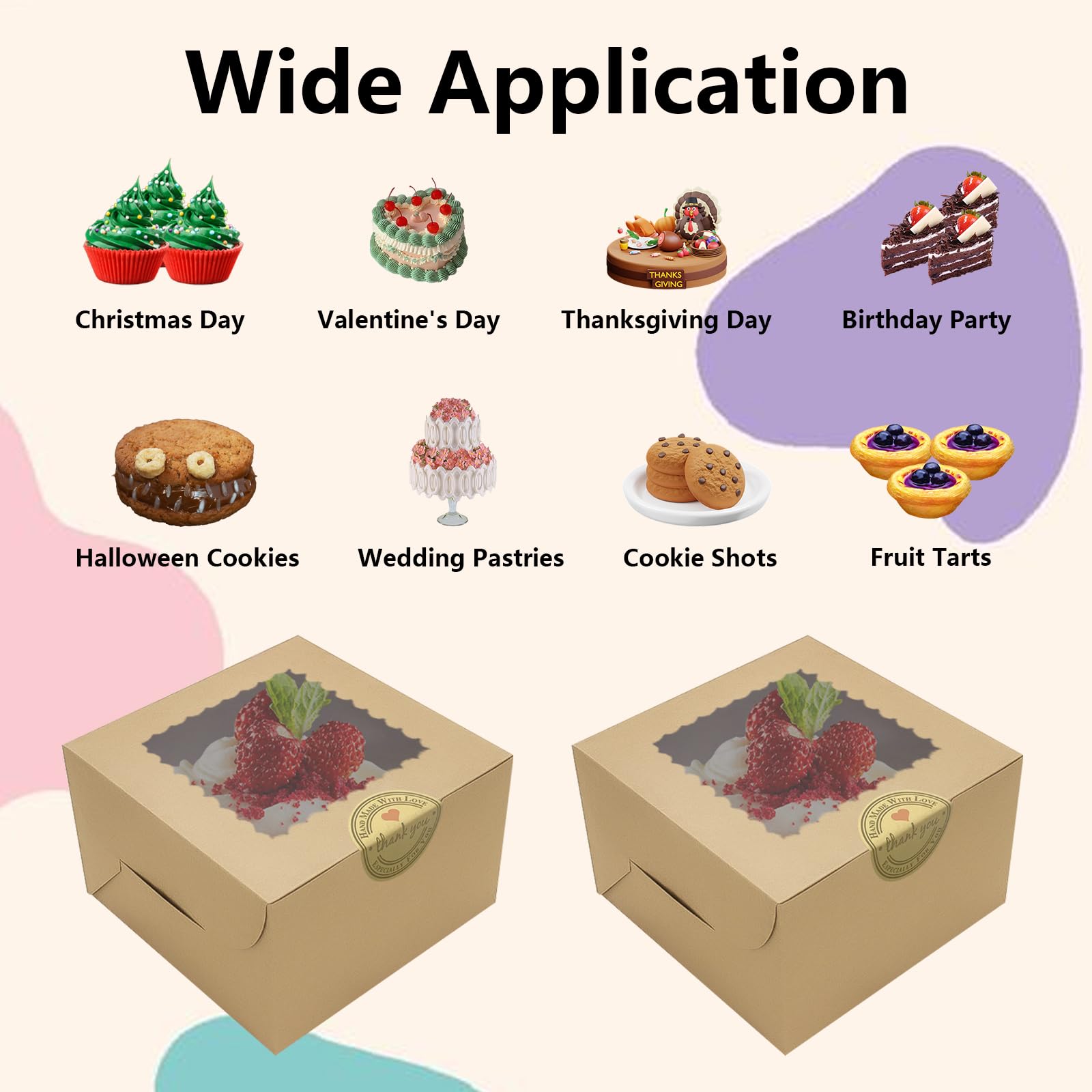 SCATOLE REGALO TORTE chiare scatole per torte alte scatole per torte scatola per cupcake EUR 37