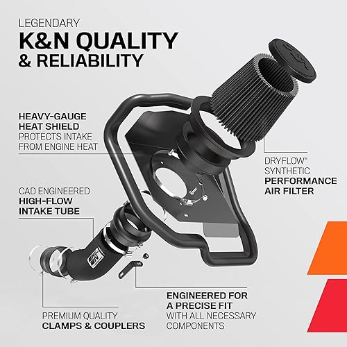 Miniatura 2 de K&N - sistema de admisión de aire frío Alto rendimiento, aumenta la potencia Compatible con Toyota Tacoma 2016-2019, 3.5L V6, 71-9039.