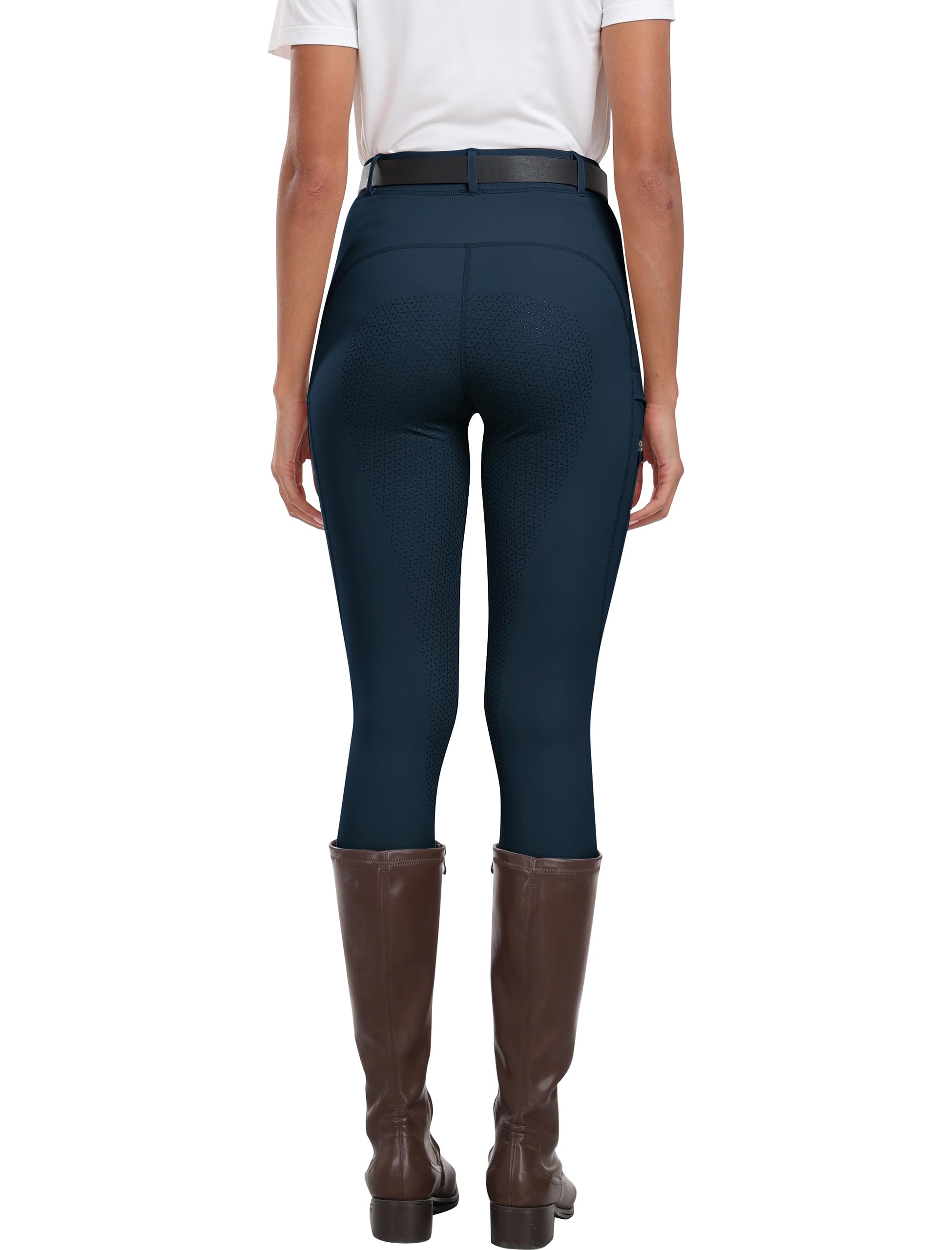 MoFiz Pantalones Hipica Mujer Pantalones Ecuestres Silicon Full Seat Mallas Equitacion Pantalones para Verano - 4