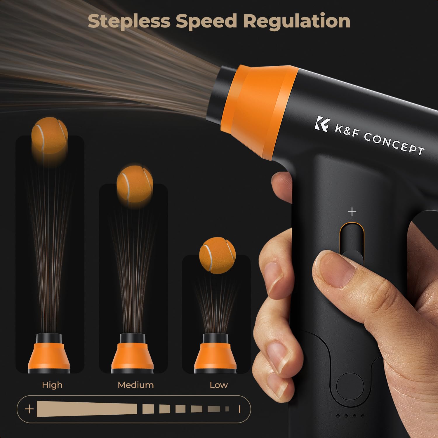 K&F CONCEPT BS200 2 w 1 elektryczna dmuchawa i odkurzacz – 150 000 obr./min, z bezstopniową regulacją prędkości, akumulator 5000 mAh, supermocny odkurzacz sprężonym powietrzem do klawiatury, aparatu,