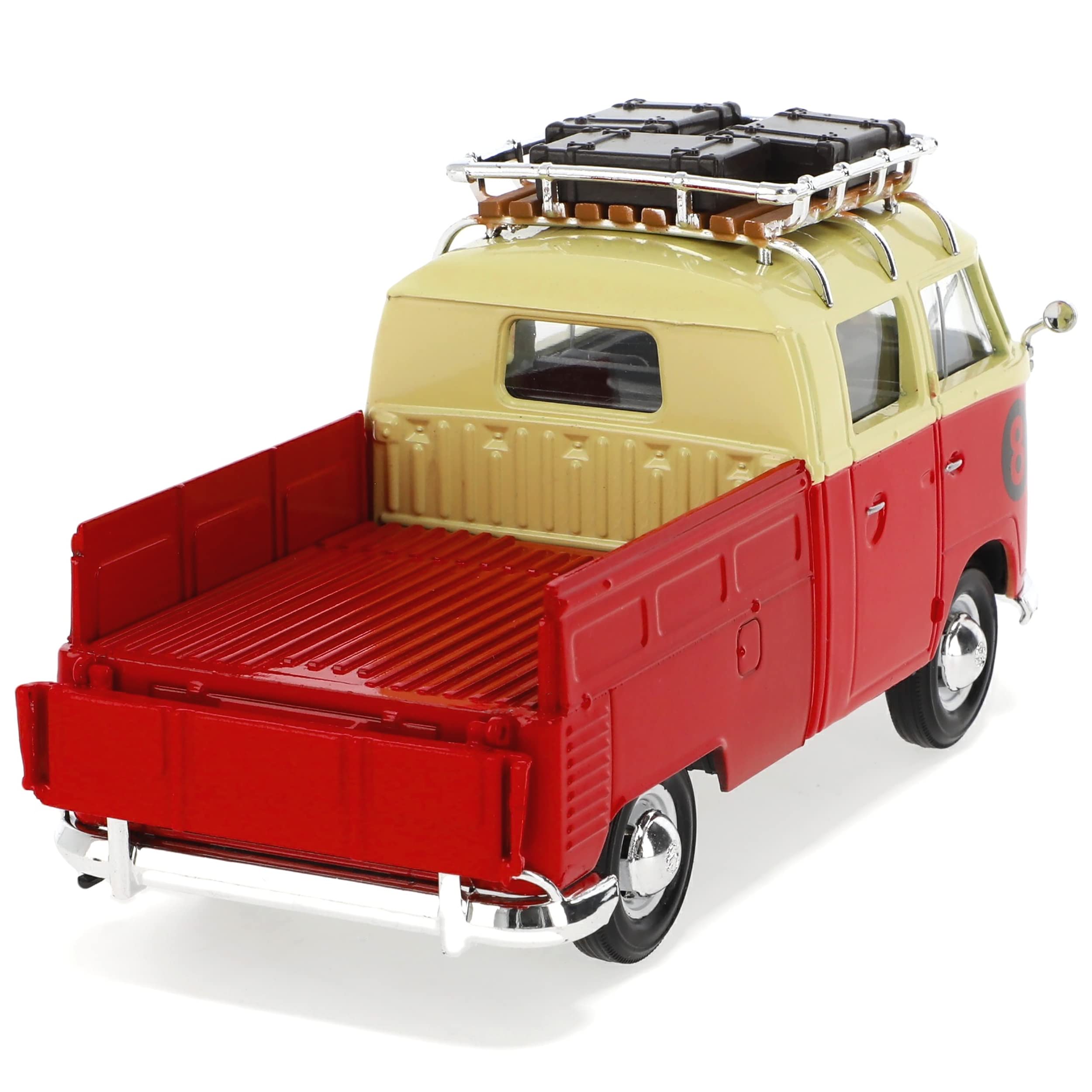 Kinsmart Volkwagen T1 blu scuro bianco Samba Bully Bus 1950-1967 1/24 modello carsonline auto con targa individiuale