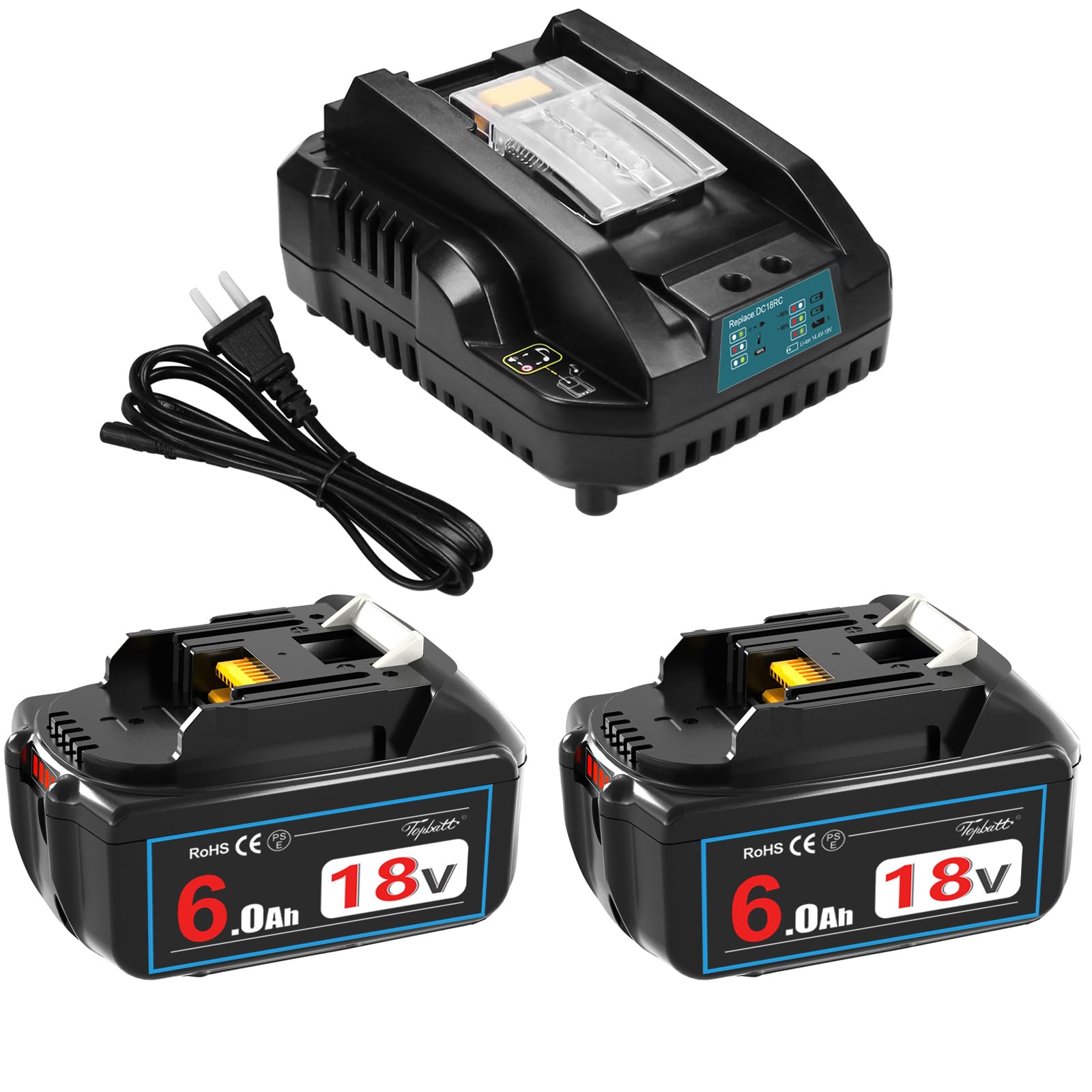 Amazon.co.jp: VANKO 互換 マキタ 18v バッテリー BL1860B 6.0 Ah実 