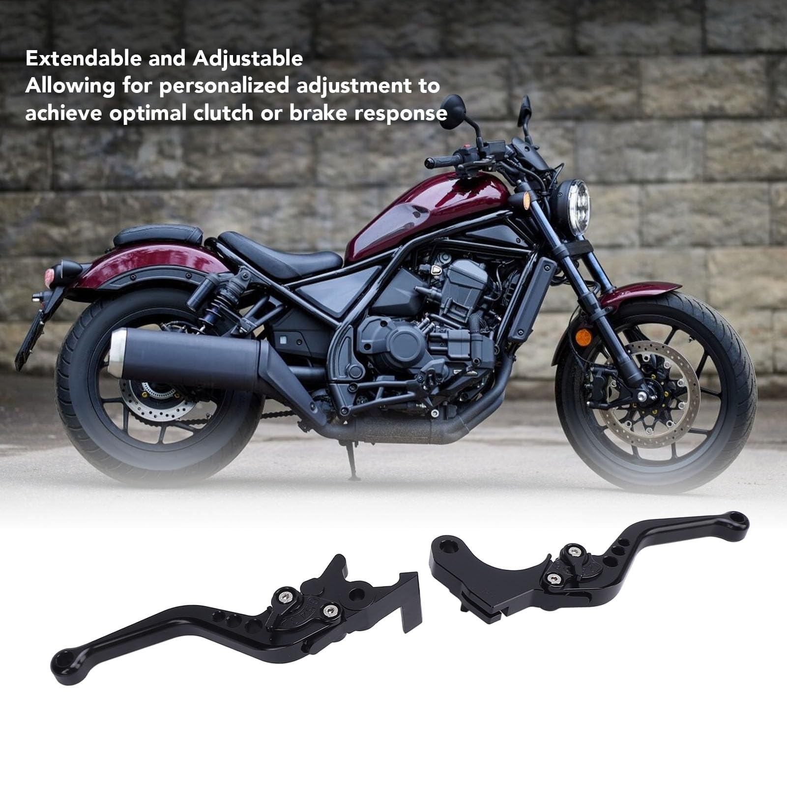 ANGGREK Leve Frizione e Freno Corte Regolabili Compatibili con CMX1100 CM1100 Africa Twin 2021-2025 Coppia Nero