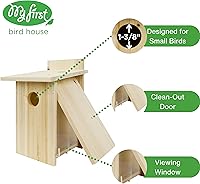 Vista 4 de Nature's Way Bird Products DIY Primera ventana de visualización Jardín-Casa-Pájaro, Madera