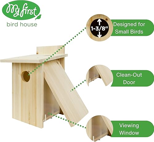 Miniatura 4 de Nature's Way Bird Products DIY Primera ventana de visualización Jardín-Casa-Pájaro, Madera