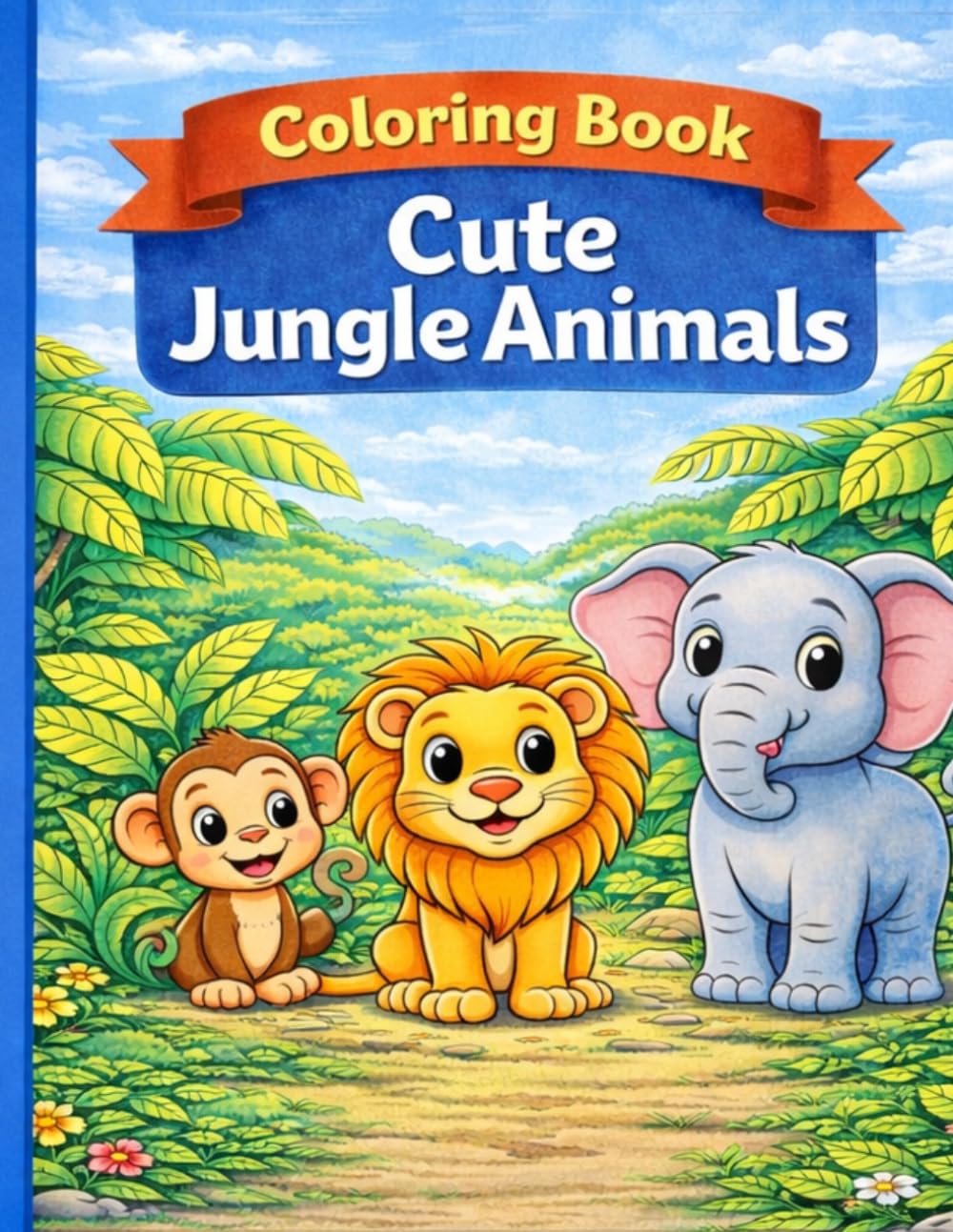 Coloring Book: Cute Jungle Animals