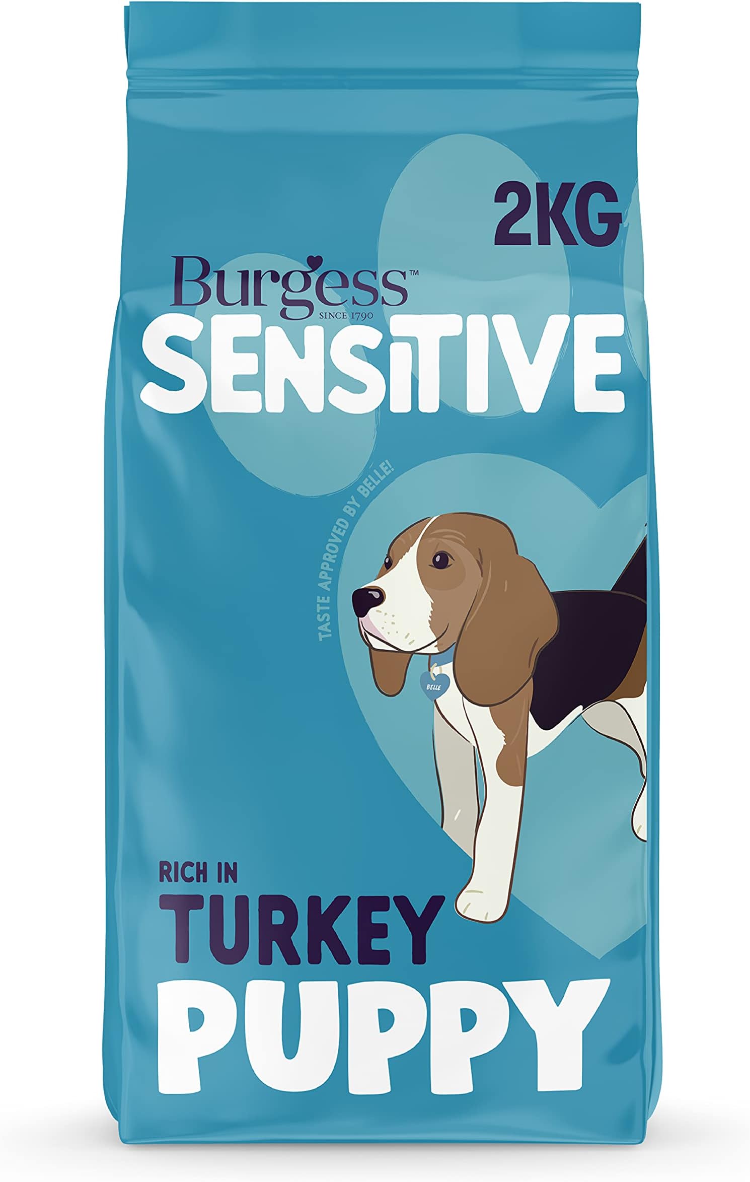 Burgess Sensitive Dry Puppy Food Rich in Turkey, 2 kg