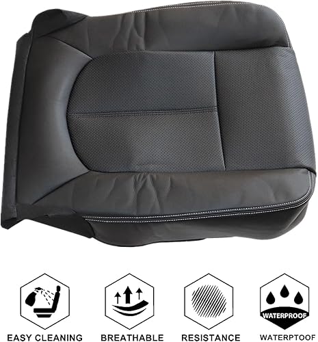 Miniatura 6 de NLQR Fundas de asiento de repuesto para el lado del conductor y del pasajero, color negro, compatible con Ford F250 F350 F450 F550 Lariat 2011 2012