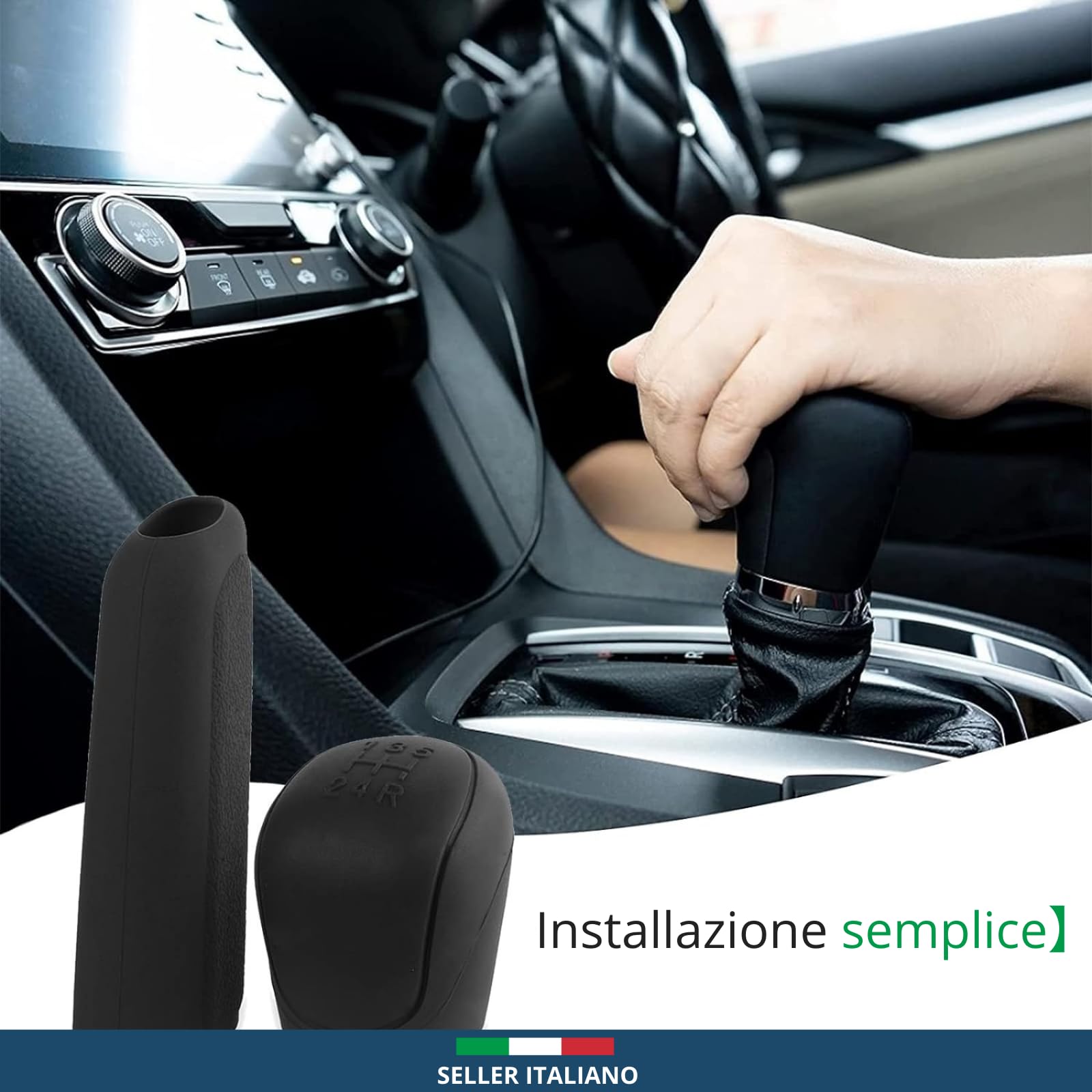 Albicocca) Copri pomello del cambio in silicone per auto, copri