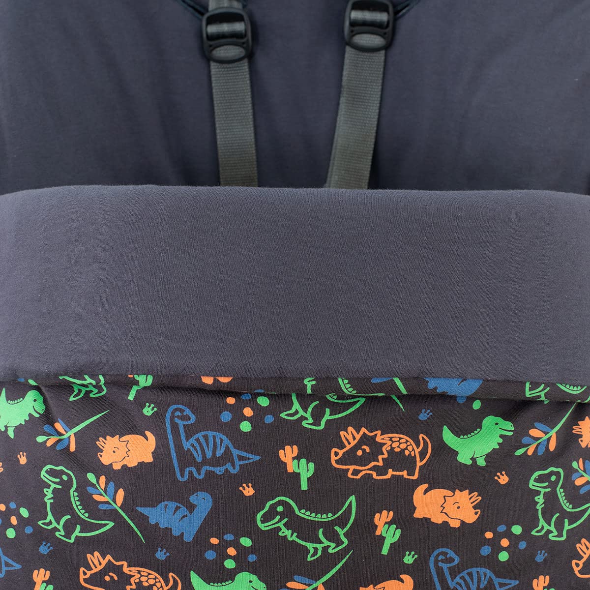 JYOKO KIDS Saco para cochecito compatible con Stokke, cam cubo, Quiny mood (Happy Dino, ALGODON)