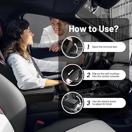 Miniatura 41 de Autorder Funda de consola central para Ford F150 2015-2020 /2017-2022 F250 F350 F450 /2018-2024 Expedition Accesorios Funda de reposabrazos