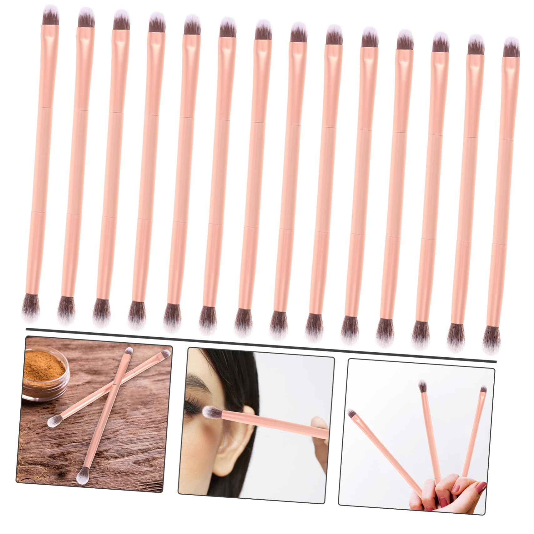 BELLIFFY Double-ended Eyeshadow Brush 2-in-1 Dual Makeup Brush for Hooded Eyes Professional Makeup Tool