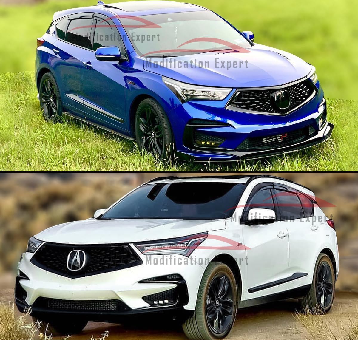 Fits for 2019-2025 Acura RDX JDM 3D Wavy Mugen Style Window Visor Rain Guards Deflectors / 2020 2021 2022 2023 2024