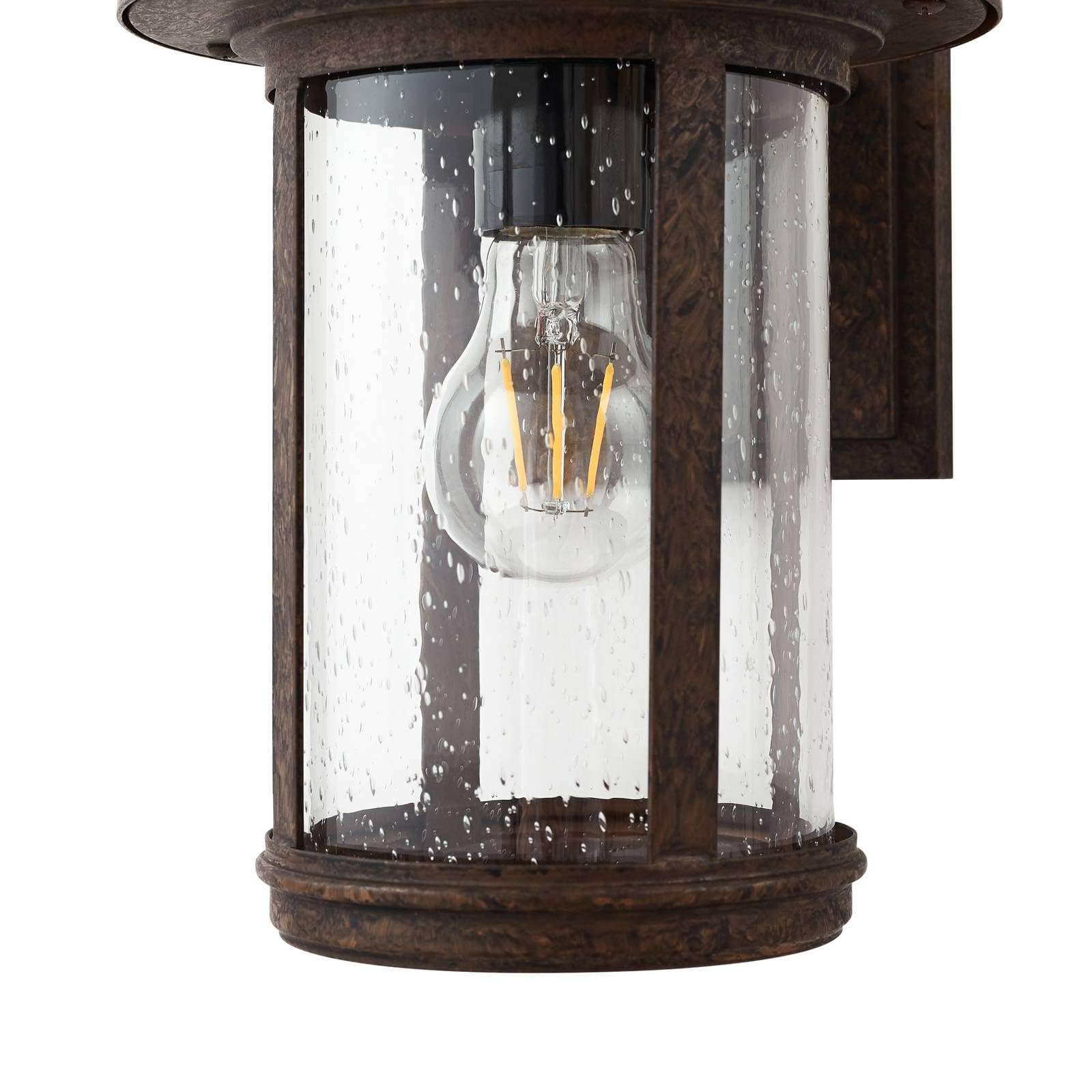 Lindby Wandlampe außen Laterne rostfarben, Wandleuchte aussen Aussenleuchte IP23 Außenlampe 1x E27 ohne Leuchtmittel Außenbeleuchtung Hauswand Garten
