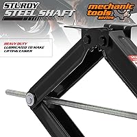 Vista 28 de M-AUTO 2.5 Ton Scissor Jacks Set of 4 for Travel Trailer, 23.5 Inches Maximum Extension Travel Trailer Stabilizer Jacks with Handle, Heavy-Duty Red