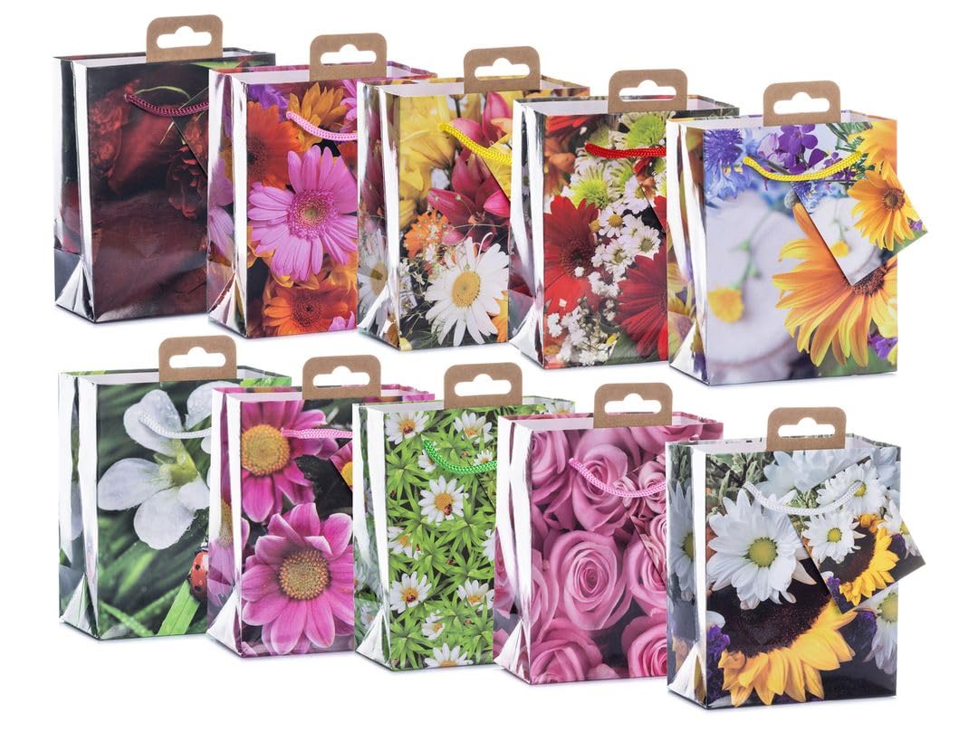 Laro Mini Premium Geschenktüten 10-100 Stk Mini Glitter, Anzahl:100, Muster Tüten:Tiere Mini