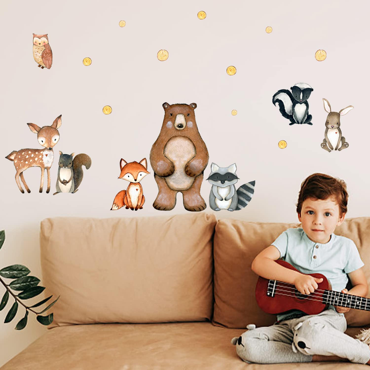 Fanwaoo Cartoon Animal Wall Stickers – Cute Jungle Decals For Kids' Rooms, Nursery, Playroom | Waterproof & Removable Vinyl Wall Decor - View #7