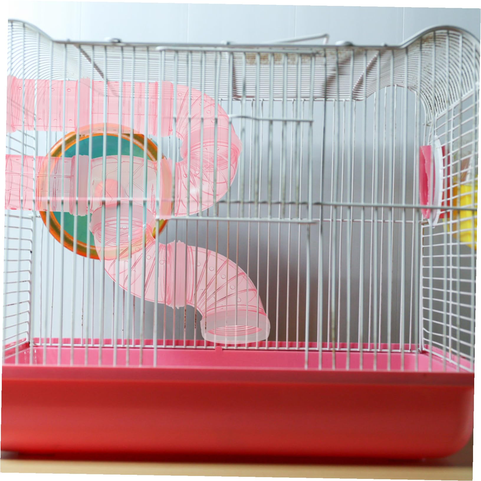 Levemolo Labirinto Modulo Gioco Accessori Tunnel per Criceti Set 12 Pezzi in Plastica Dura P Rosa Gabbia Esterna Gioco Avventura per Piccoli Animali Domestici