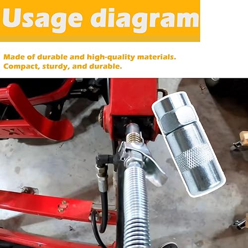 Miniatura 7 de Repuesto para puntas de acoplador de pistola de grasa de alta presión Dewalt DCGG5701 con roscas NPT de 18", se adapta a mangueras de grasa NPT