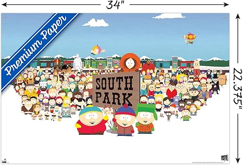 Miniatura 3 de Trends International South Park - Póster de pared horizontal con llave, 22.37 x 34.00 pulgadas, paquete de póster premium y alfiler