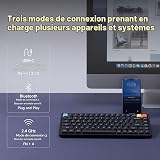 nuphy Air75 V3 Clavier mécanique sans fil avec changement de switch à chaud, clavier mécanique 75 % à profil bas avec molette, clavier de jeu compatible Bluetooth/2,4 GHz/USB-C, disposition QWERTY US - 2