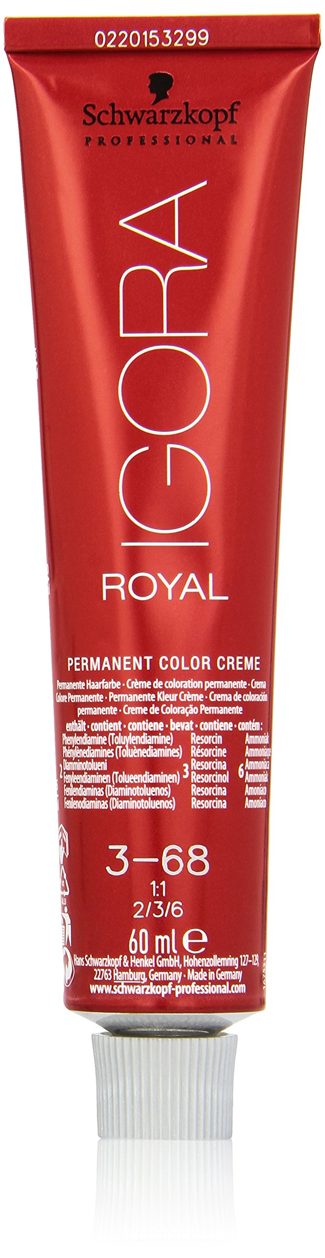Igora Royal 3-68 Châtain Foncé Marron Rouge 60 ML